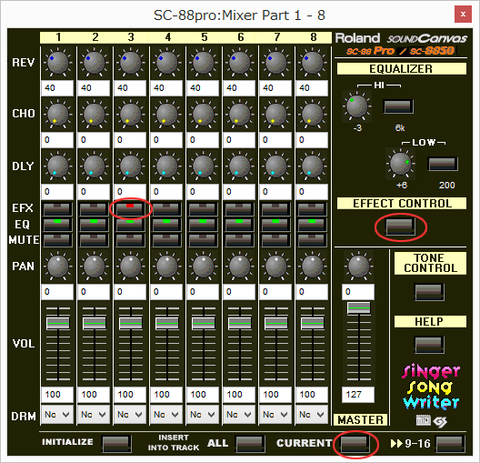 SC-88Proミキサーパネル